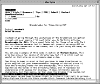 evolt.org article page as viewed in MacLynx
