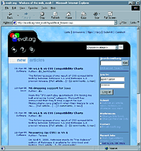 evolt.org with the 'heaven' style